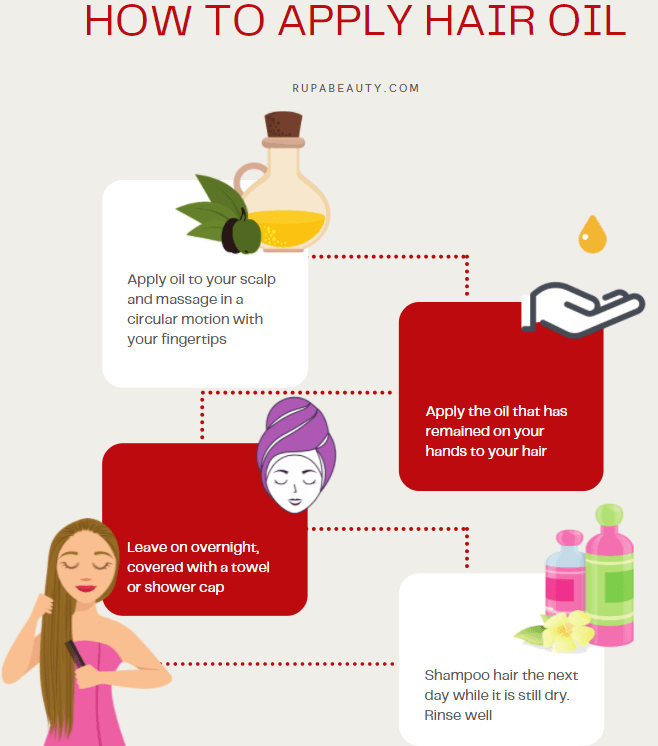 How to apply hair oil